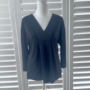 Banana Republic Long Sleeve Black V Neck Top Size Small